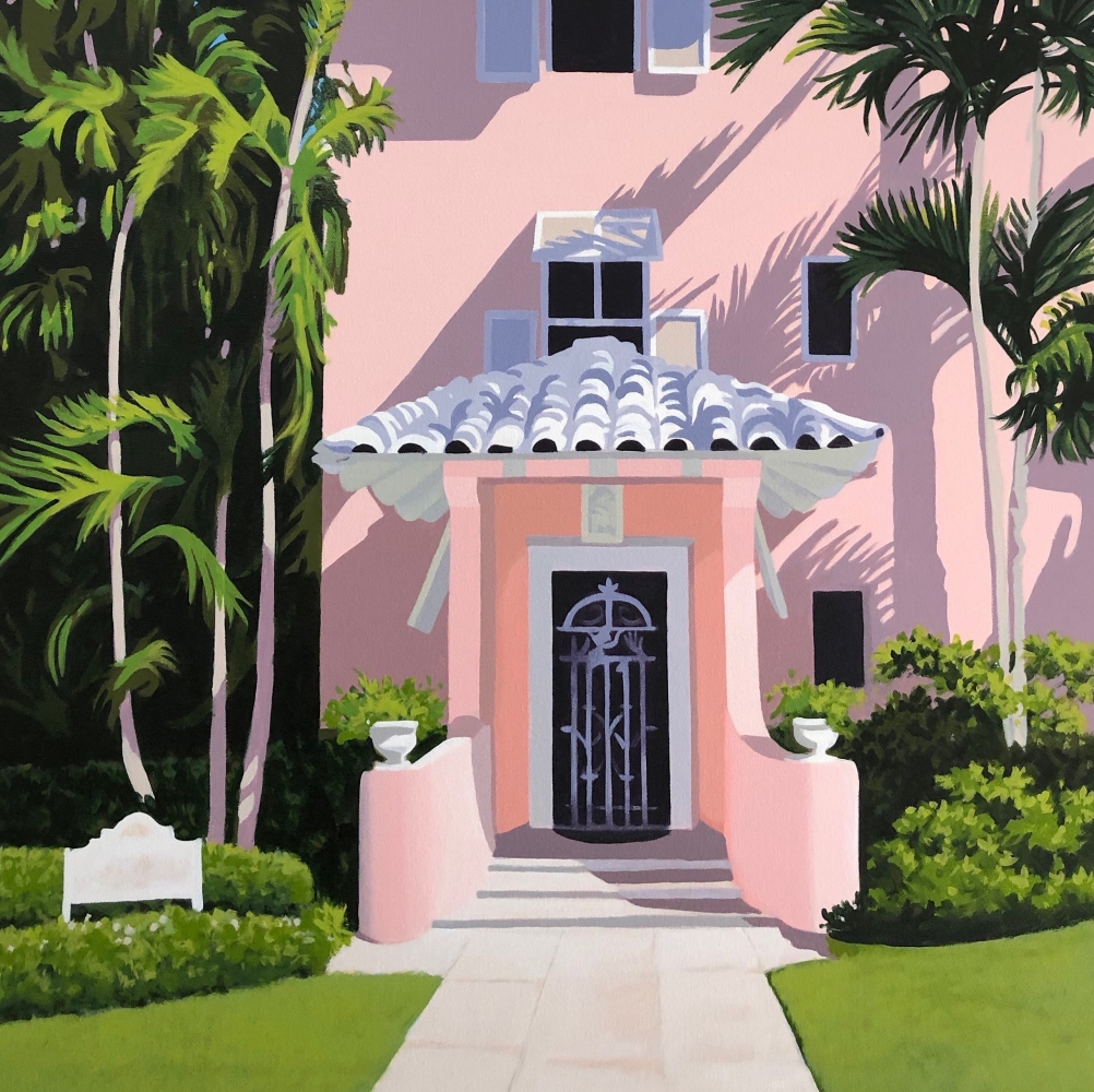 Nina_Davidowitz_The_Pink_House_2019_Acrylic_on_Canvas_24Hx24W
