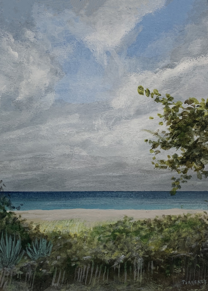 Shannon_Torrence _Sea_at_Delray_Beach_2020_Acrylic_on_Paper_4.63hx6.5w